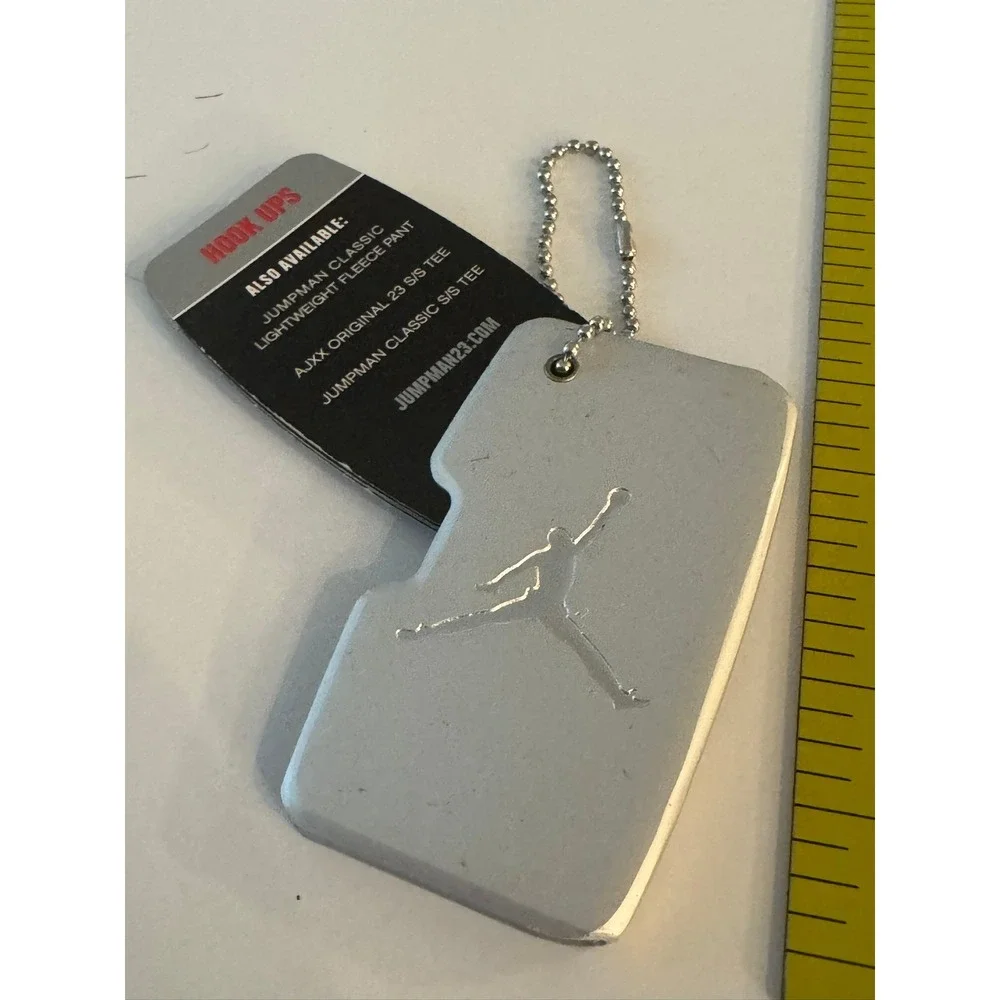 Vintage Nike Air Jordan Big Fund Silver Jumpman Hangtag Keychain Accessory